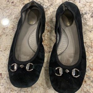 Me Too Legend Black Suede Flats US Size 9